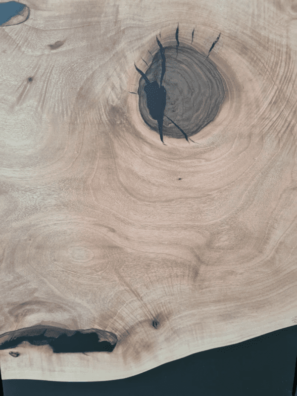 Handcrafted Epoxy Resin Buffet – Black River Wood Console - Image 3