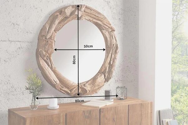 Solid Wood Mirror Frame – Wooden Decor Furniture - Image 4