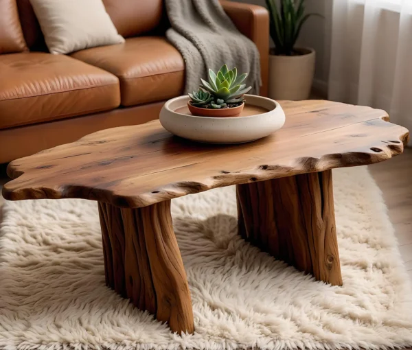 live edge coffee tablle