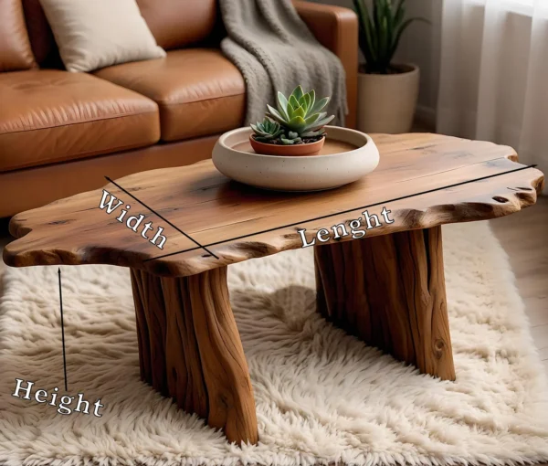 Live Edge Coffee Table: MS-LECT-003 - Image 4